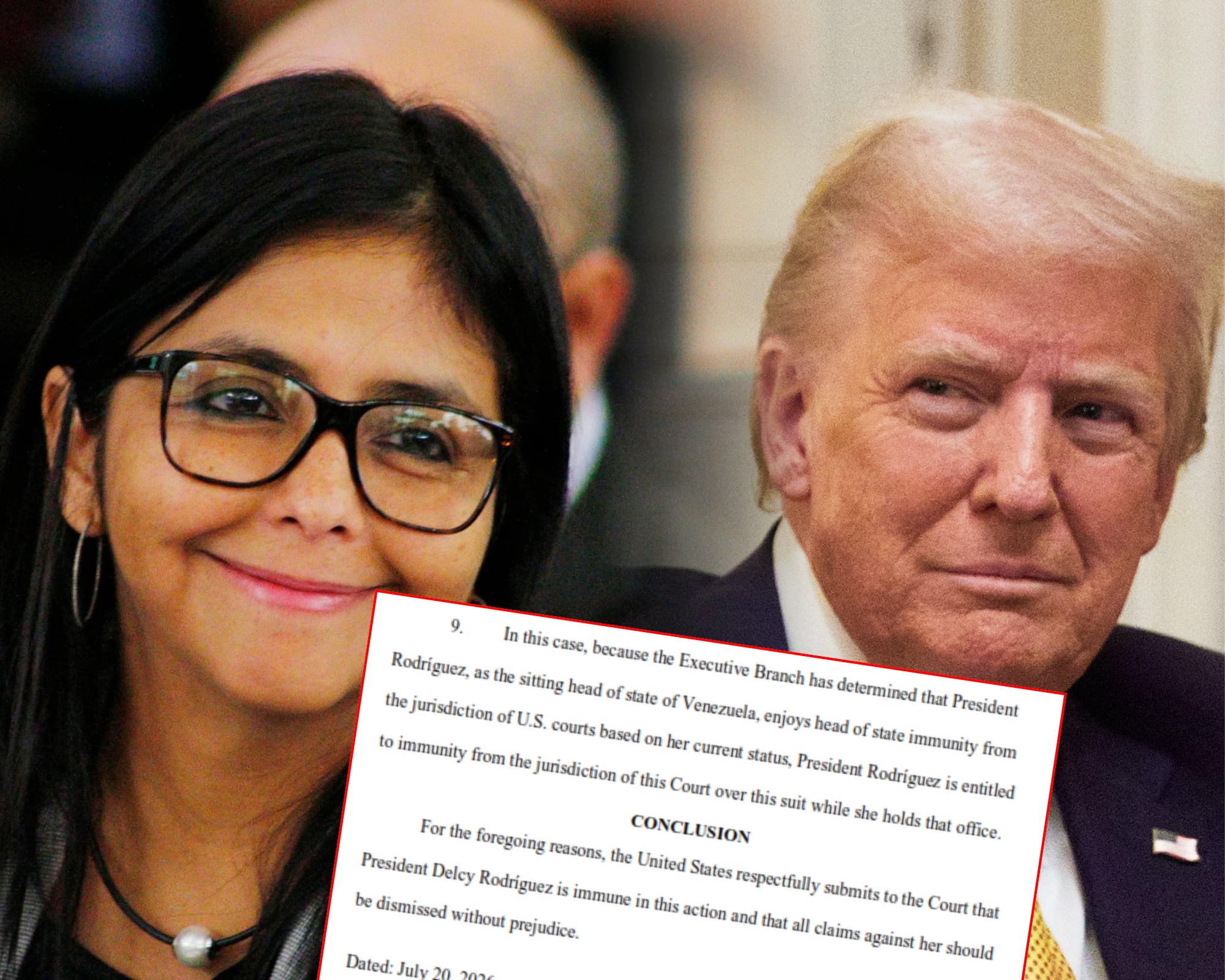 Con esta solicitud, la presidenta interina se salvaría de pagar una indemnización a tres estadounidenses que fueron detenidos en Venezuela.
(Foto: Caracol Radio / Getty / Cortesía State Department)