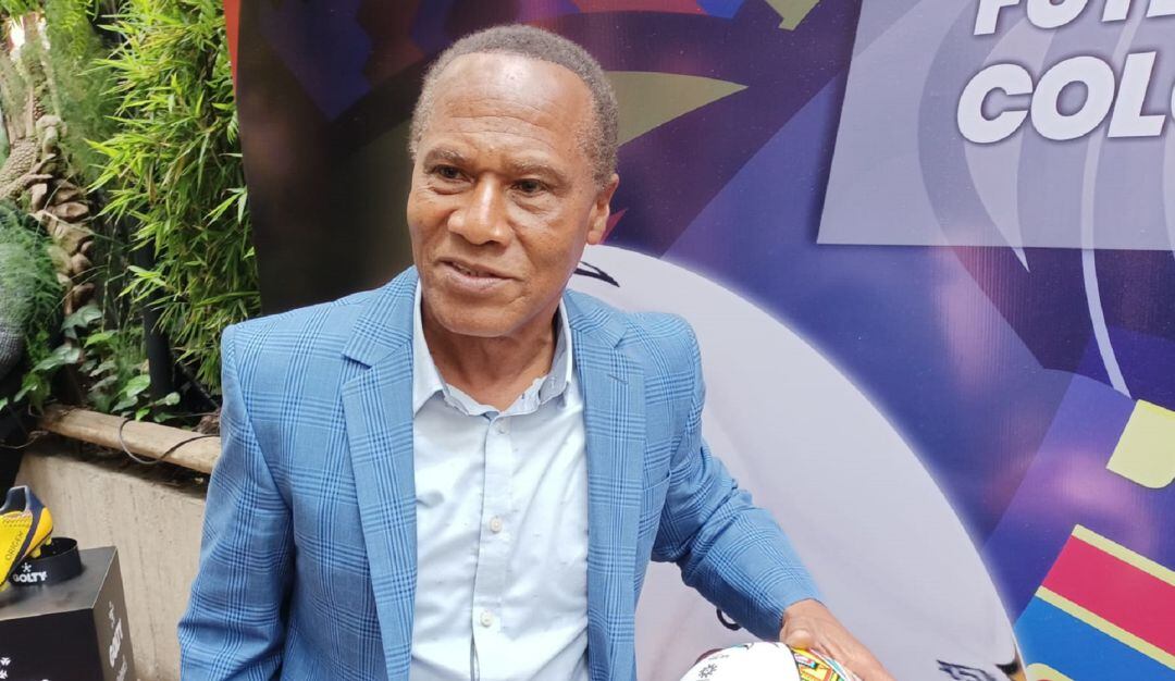 Willington Ortiz en la presentación del balón oficial de la Liga Colombiana