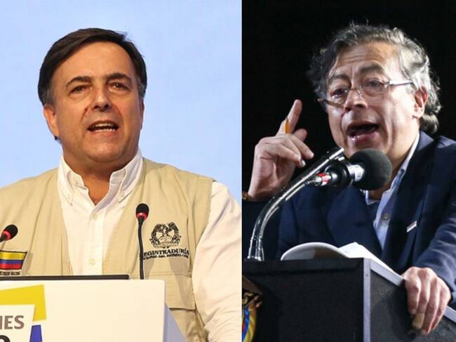 Juan Carlos Galindo y Gustavo Petro. Fotos: (Colprensa – Camila Díaz) / (Colprensa - Lina Gasca)