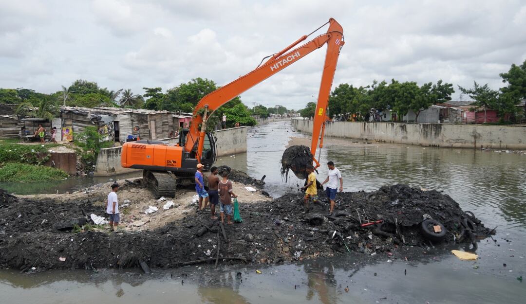 Trabajos tras inundaciones. Cortesía: Alcaldía de Barranquilla