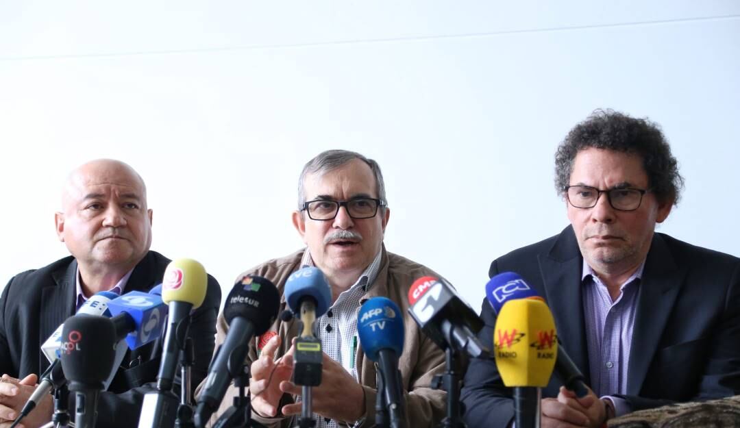 Exjefes de las extintas FARC, ahora partido Comunes FOTO COLPRENSA