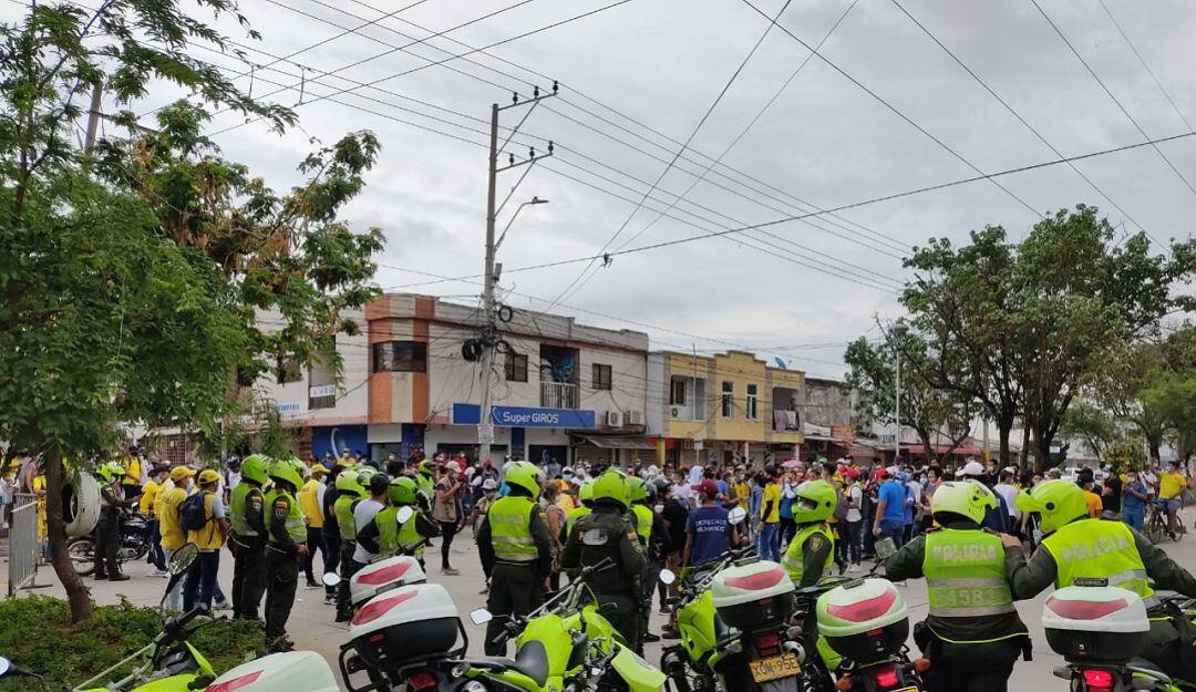 Protestas en la avenida Las Torres.