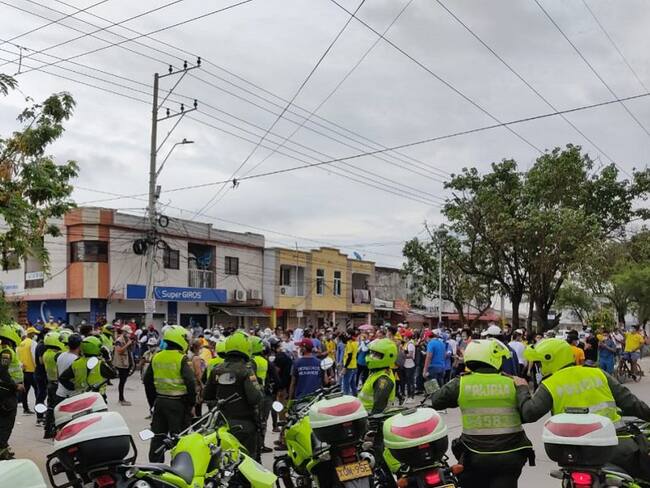 Protestas en la avenida Las Torres.