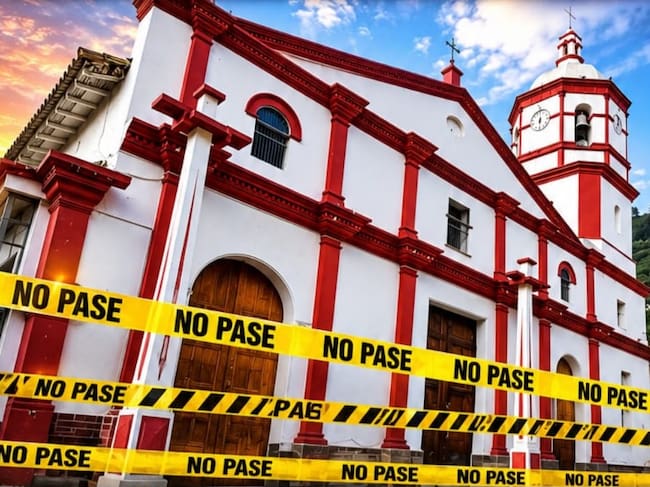 Silos, Norte de Santander, cierra su templo parroquial por riesgo de colapso. / Foto: Cortesía.