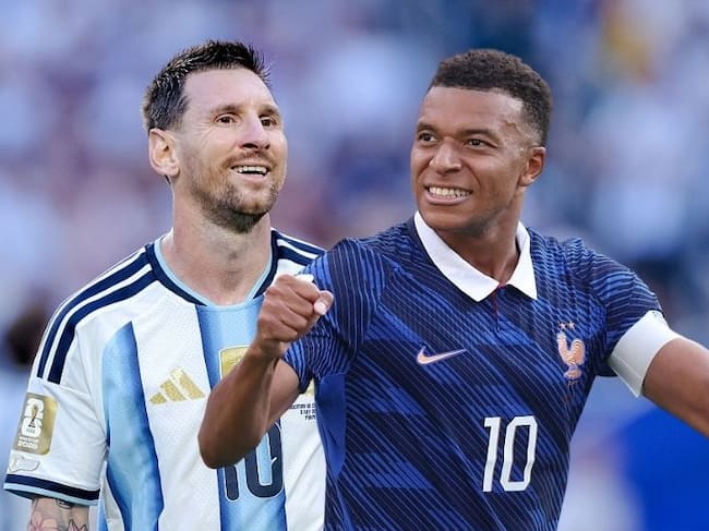 Lionel Messi y Kylian Mbappé / Getty Images