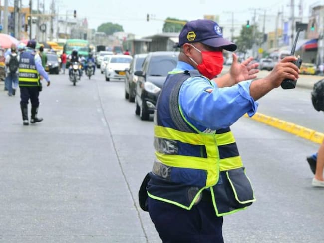 Agente de tránsito en Cartagena