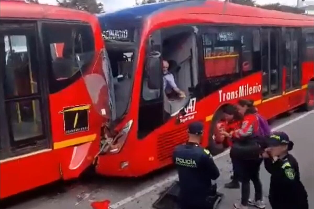Cortesía accidente de TrasnMilenio
