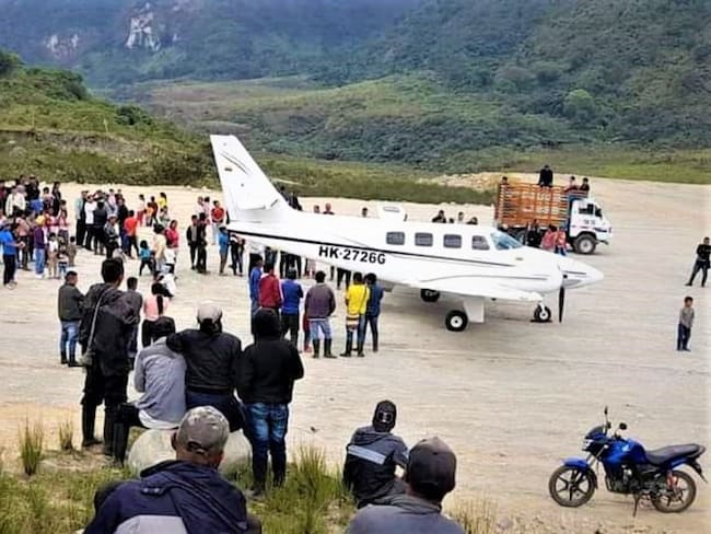 Instalan un aeródromo en un resguardo indígena en el oriente del Cauca