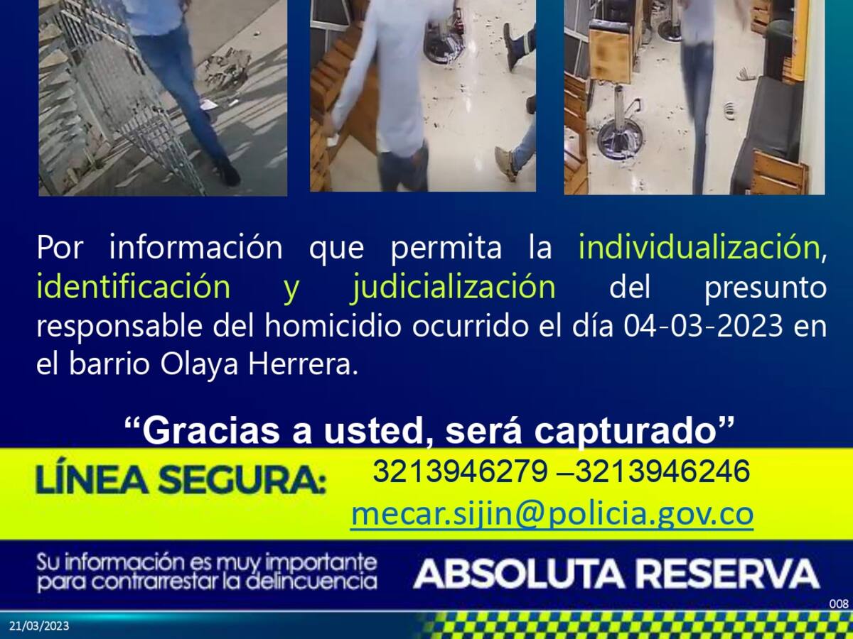 Policía elaboró cuatro carteles de los delincuentes más buscados de Cartagena