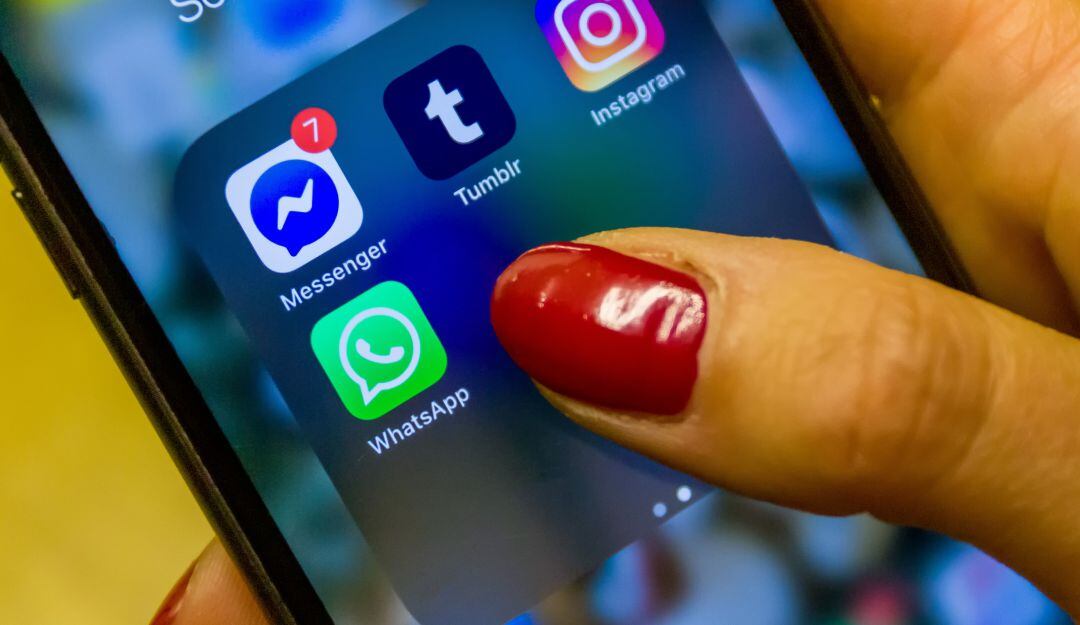 Redes sociales desde un Iphone