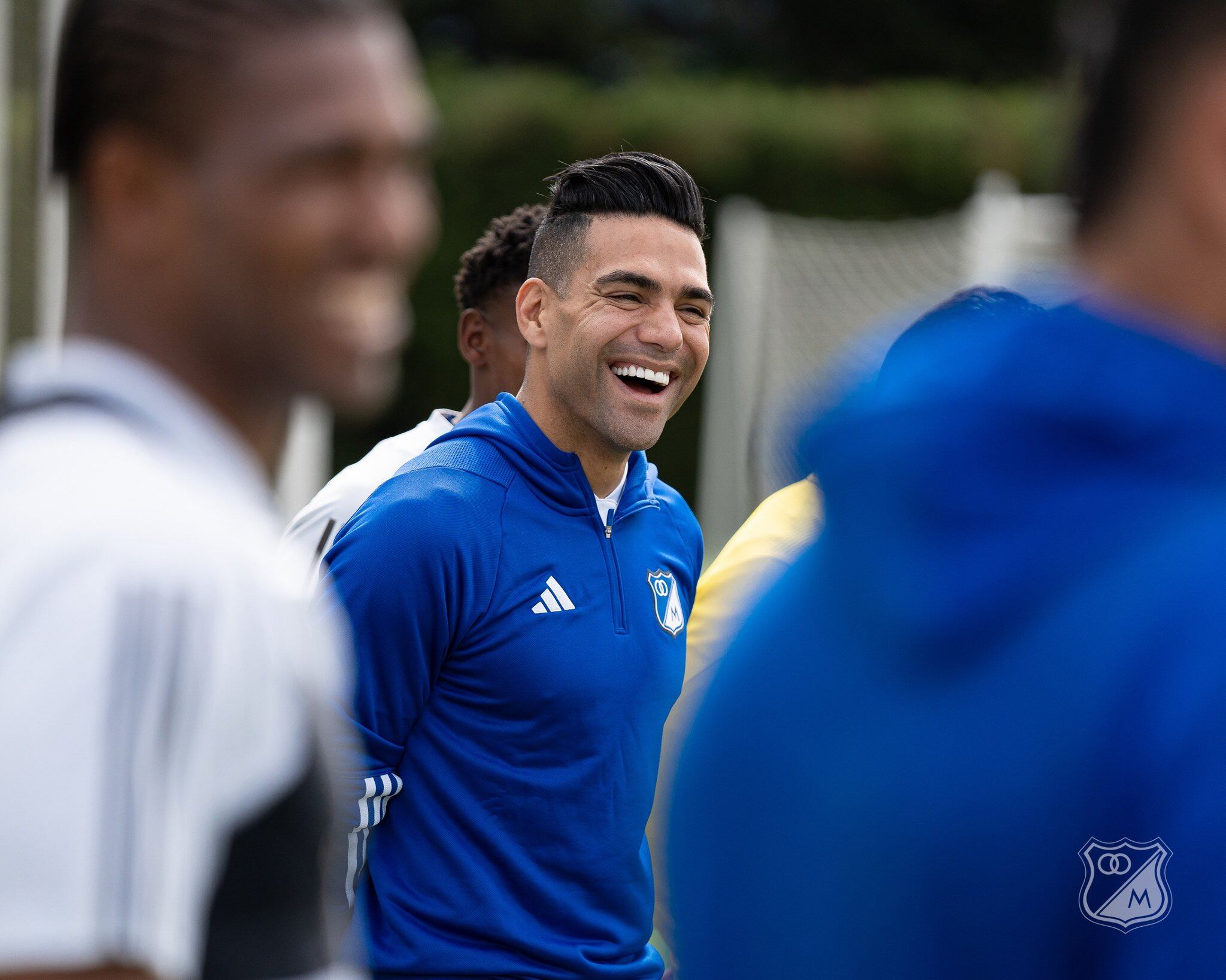 Falcao en entrenamiento con Millonarios / Twitter: @MillosFCoficial.