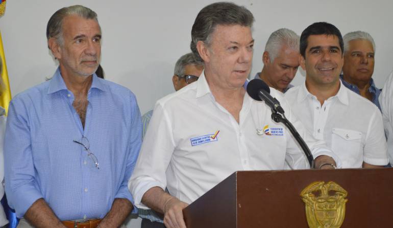 El presidente Juan Manuel Santos cuando exponía las conclusiones del encuentro energético de la Región Caribe.
