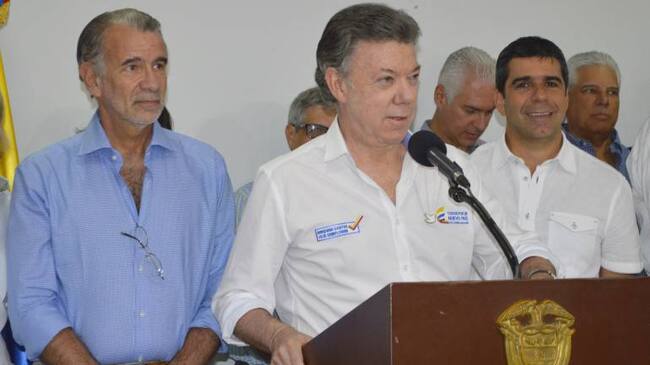 El presidente Juan Manuel Santos cuando exponía las conclusiones del encuentro energético de la Región Caribe.