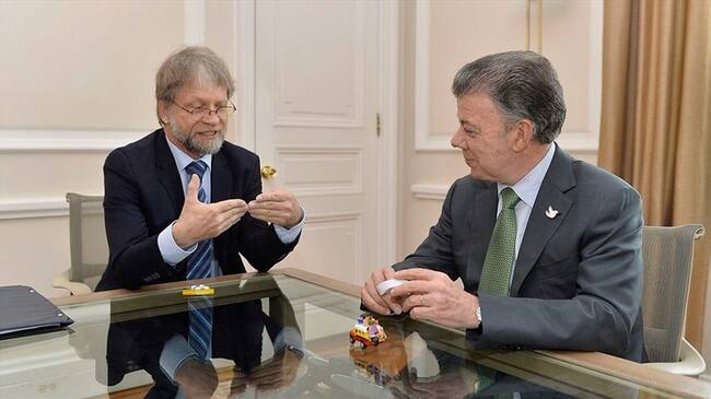 Antanas Mockus y Juan Manuel Santos. Foto: Colprensa