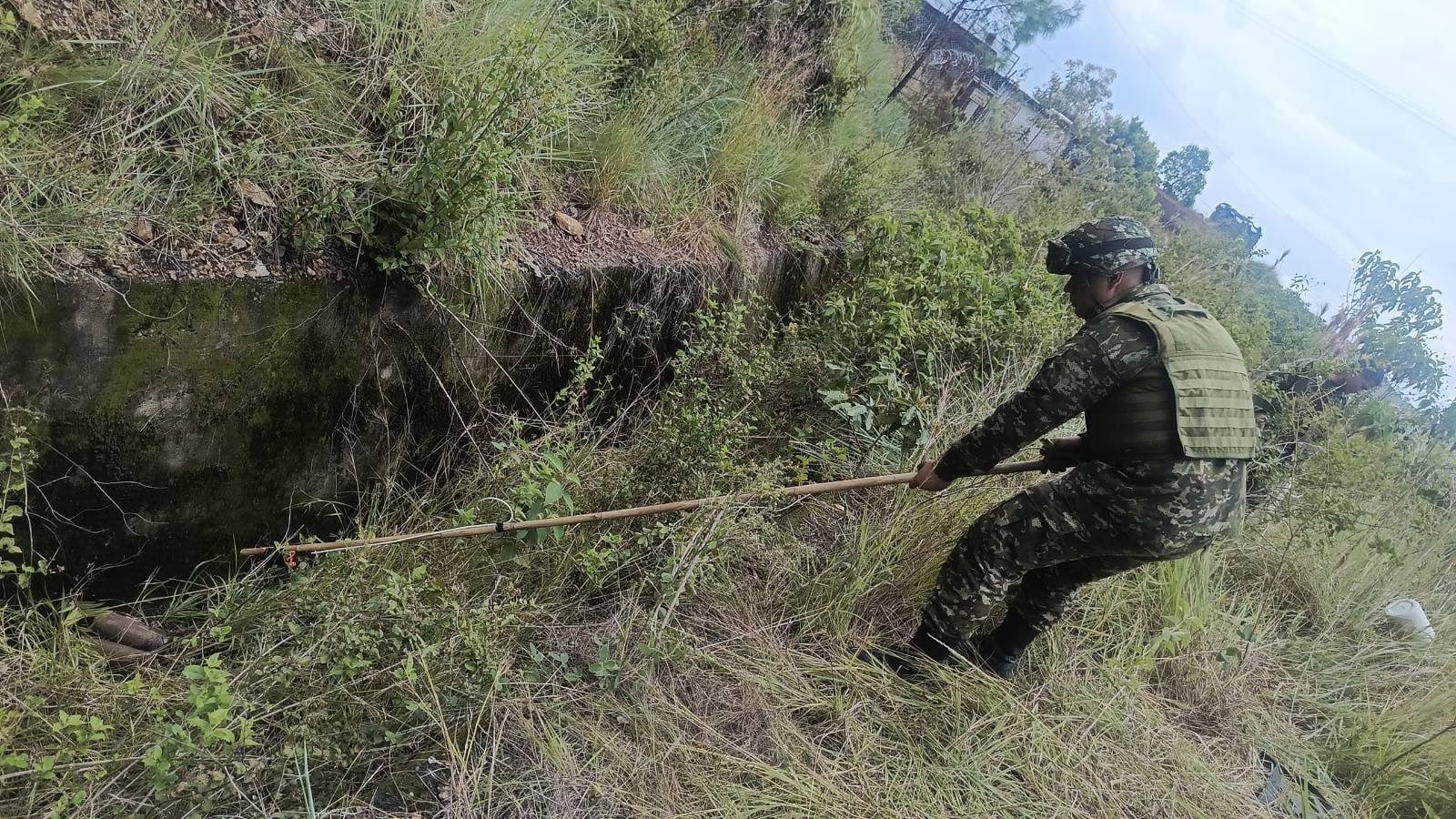 El grupo EXDE destruyó las cargas controladamente. Crédito: Ejército Nacional.