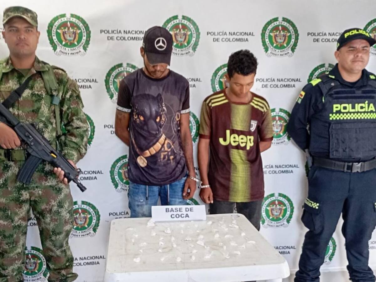 Dos hombres pretendían esconder droga dentro de sus pantalones en Cicuco, Bolívar