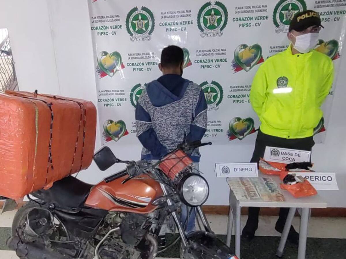 Capturan en Aguadas al Heladero transportando cocaína