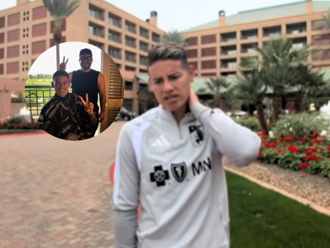 James Rodríguez y un encuentro con un Barebro en Estados Unidos / Composición: Caracol Radio.