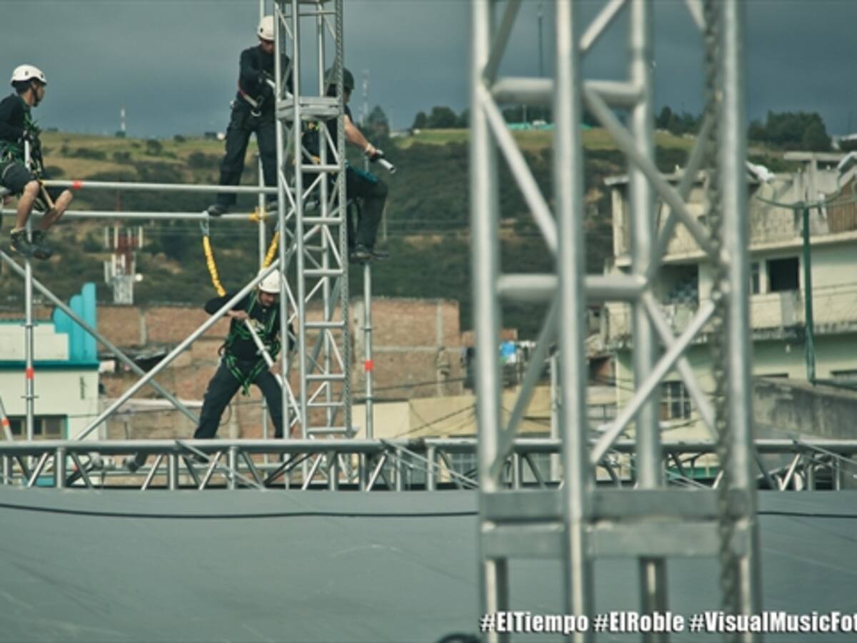 Paso a paso: así se levanta el escenario para concierto de Juanes en Pasto
