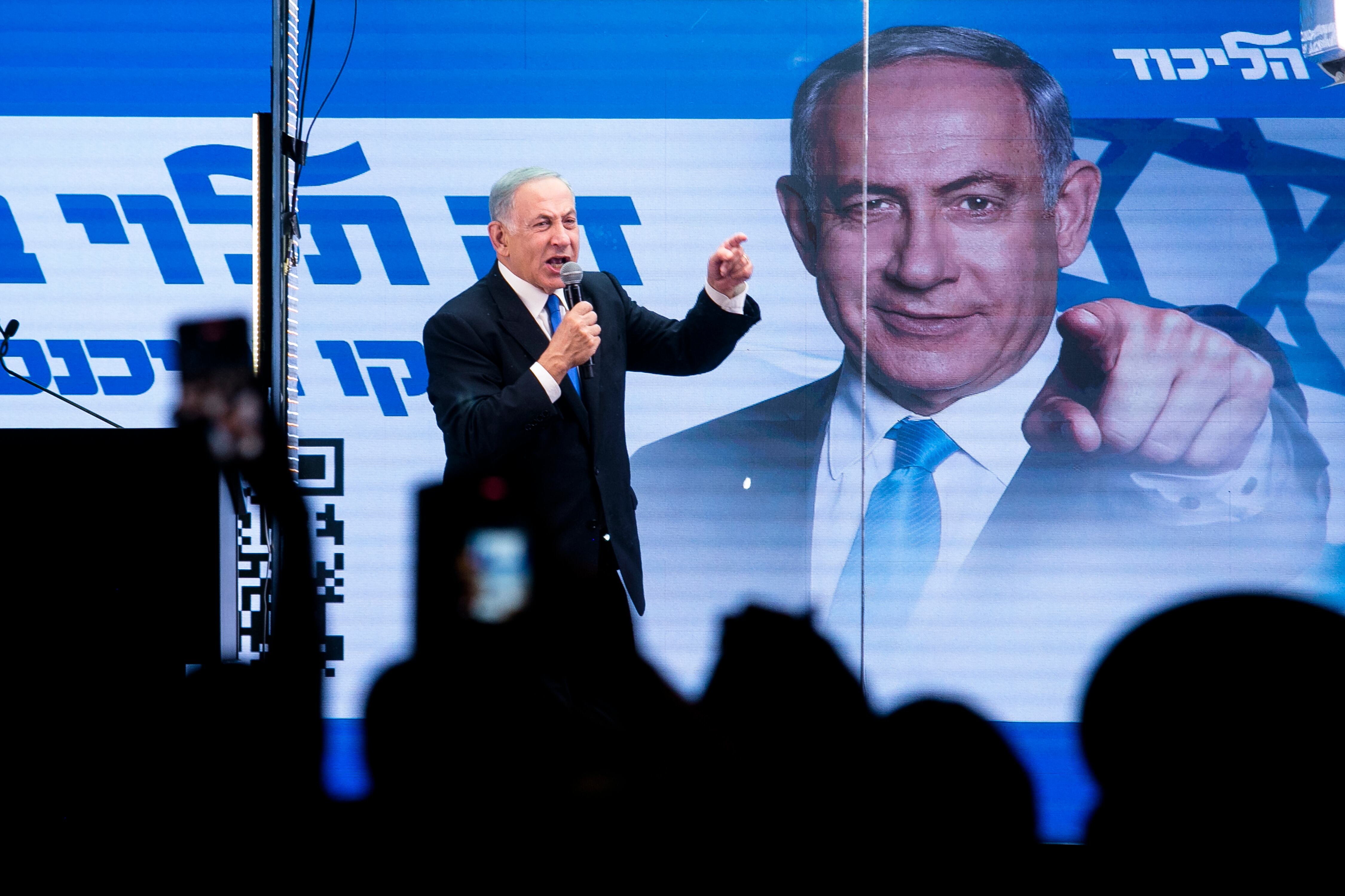 El Primer Ministro de Israel, Benjamin Netanyahu, en las elecciones generales de 2022 (Photo by Amir Levy/Getty Images)