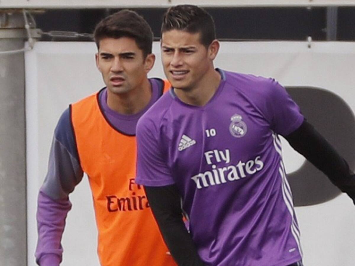 James llegó a Madrid a entrenar solo, una vez terminado el clásico ante el Barcelona