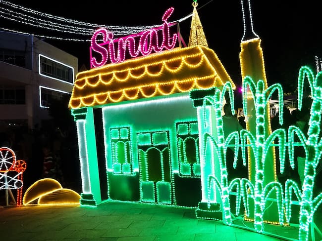 Alumbrado navideño en La Tebaida, Quindío. Foto Cortesía Edeq
