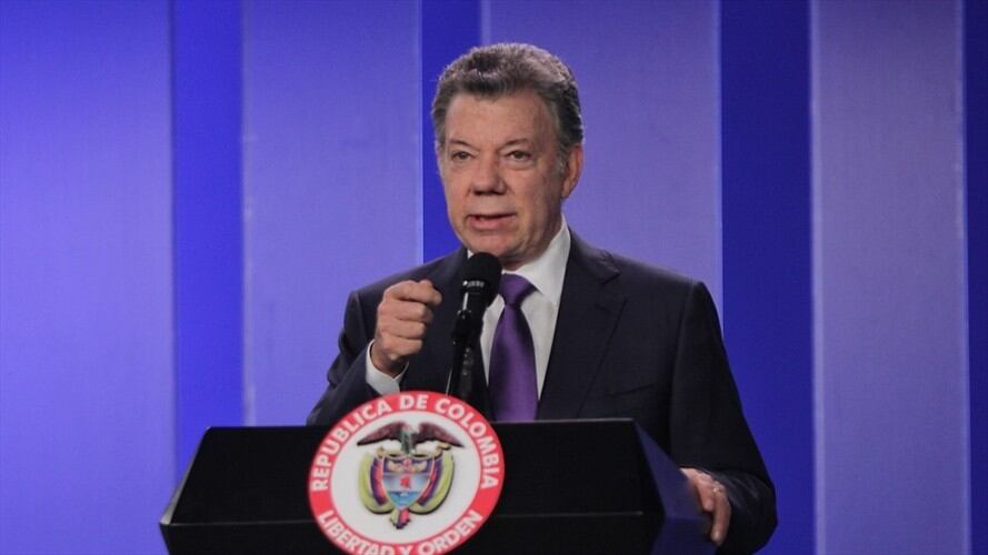 Juan Manuel Santos volvió a cuestionar a sus opositores. Foto: Colprensa