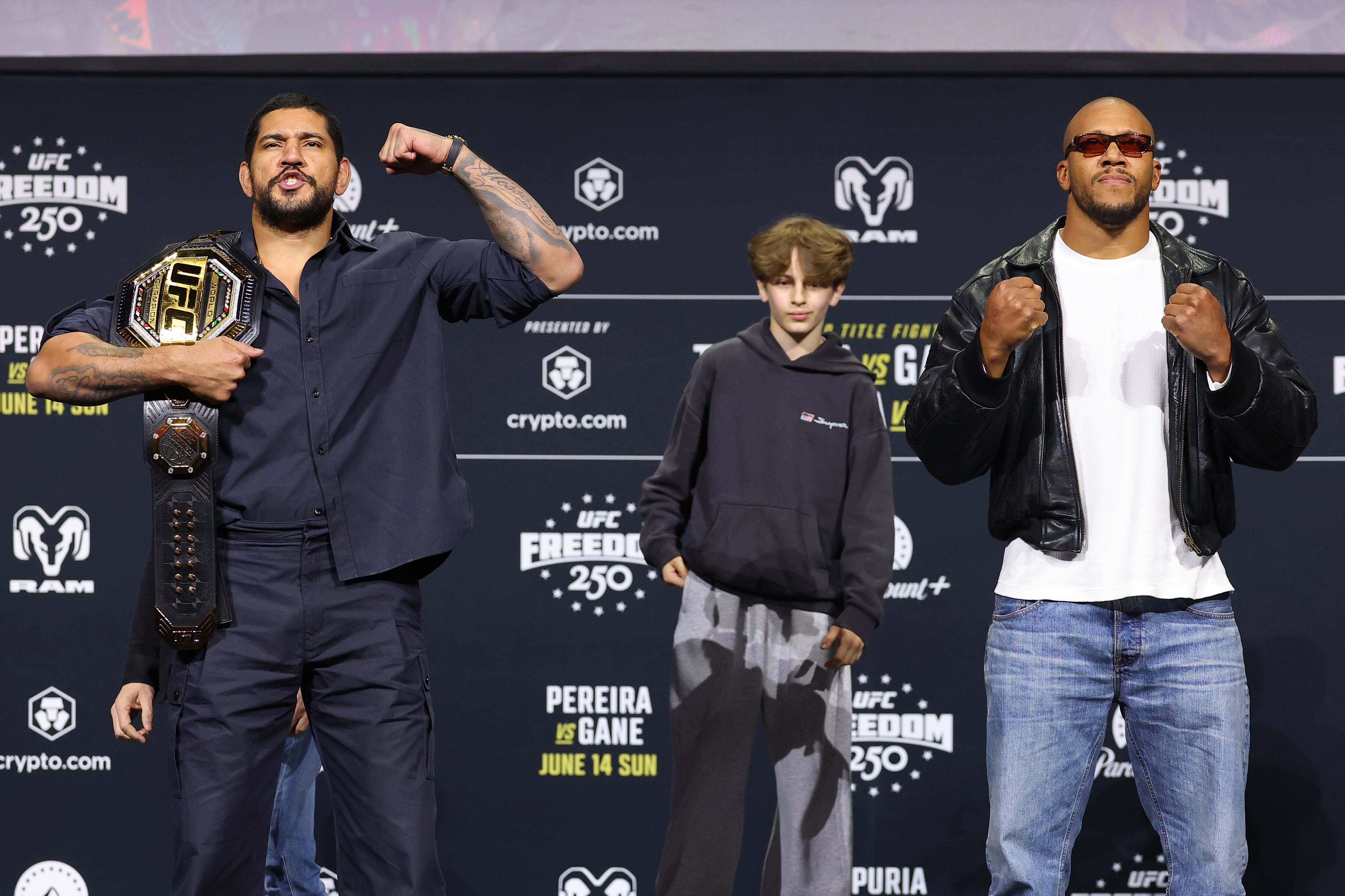 Alex Pereira y Ciryl Gane. Foto: Getty Images.
