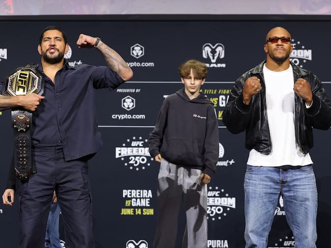 Alex Pereira y Ciryl Gane. Foto: Getty Images.