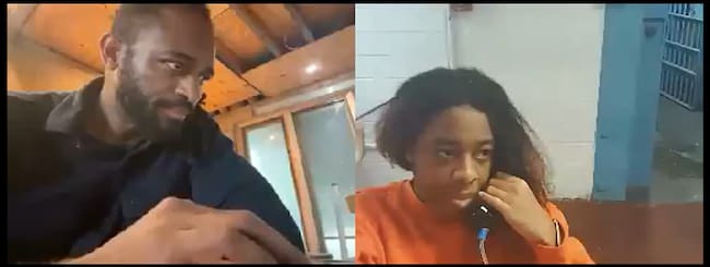 Image of Jael Watts, 45, as she is in jail and Luis Pino-Copete, 42, sitting at home. Imagen tomada de la Office of Public Affairs del U.S. Department of Justice