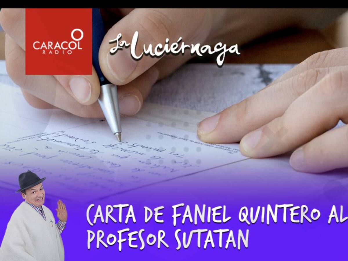 Carta de Faniel Quintero al profesor Sutatan