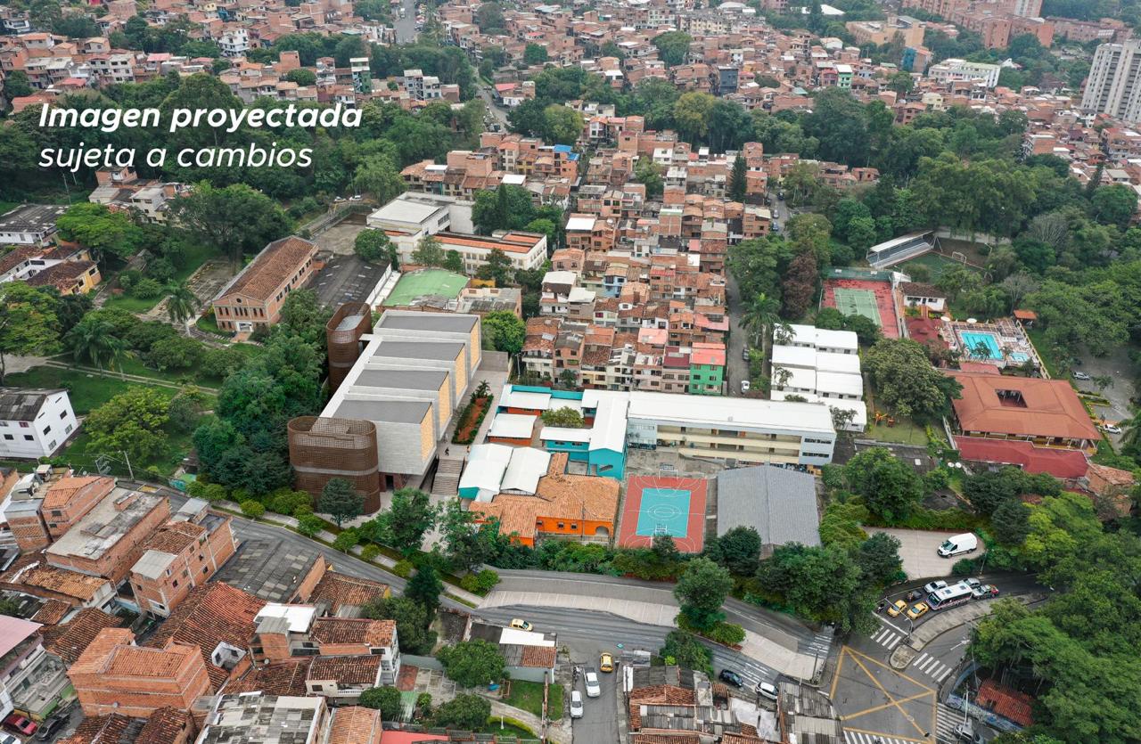 Nuevo megacolegio Conrado González en Medellín, comienza su construcción. Cortesía: Alcaldía de Medellín.