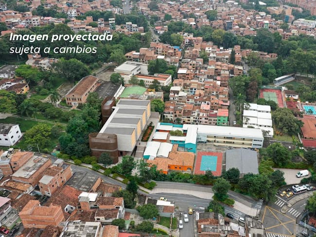 Nuevo megacolegio Conrado González en Medellín, comienza su construcción. Cortesía: Alcaldía de Medellín.