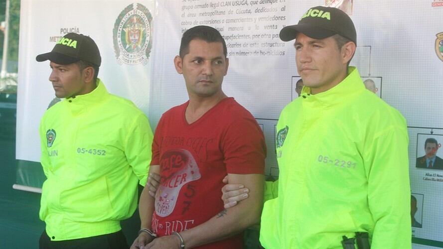 Gerardo Aguilar, alias ‘Lalo’, de 34 años de edad, quien sería el principal cabecilla en el Área Metropolitana de Cúcuta . Foto: Cortesía/ Policía metropolitana de Cúcuta.