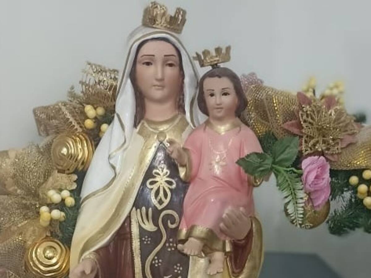Fue retirada la Virgen del Carmen de tránsito de Floridablanca