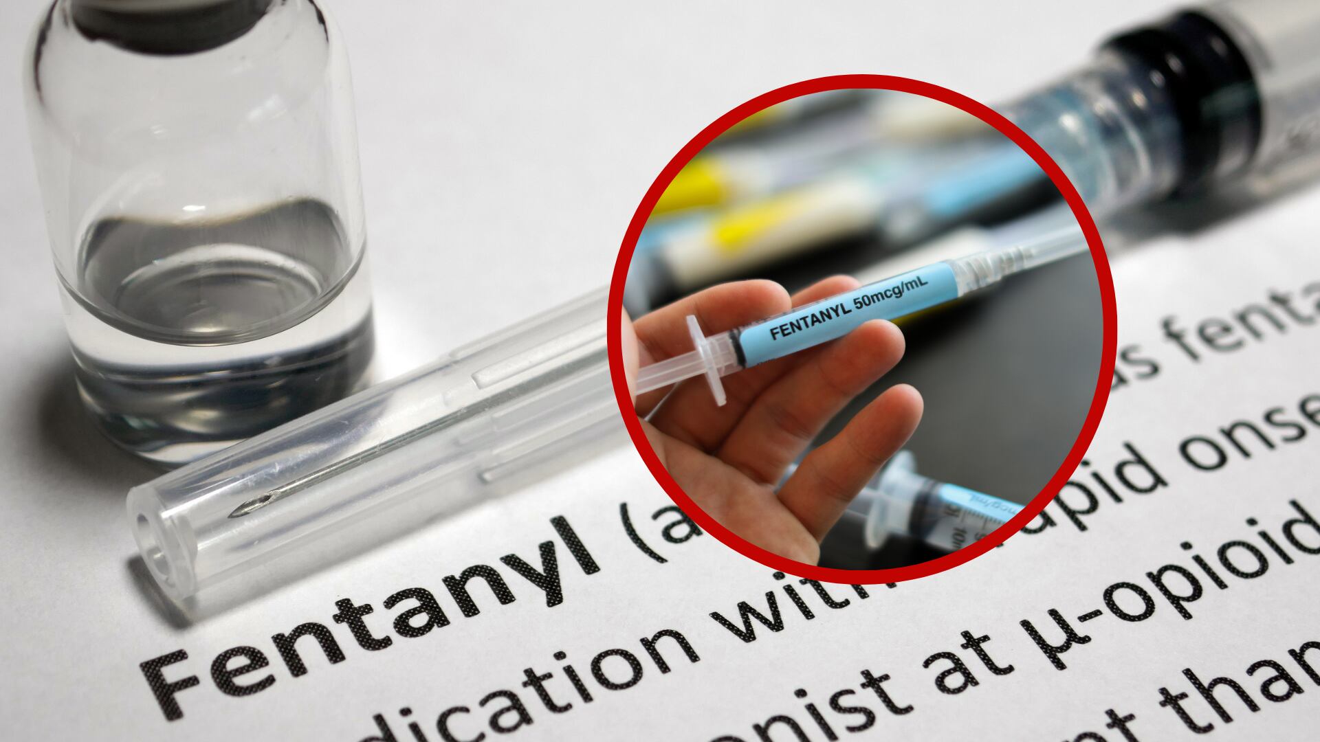 Collage imagen de referencia fentanilo. Fotos: Getty Images.