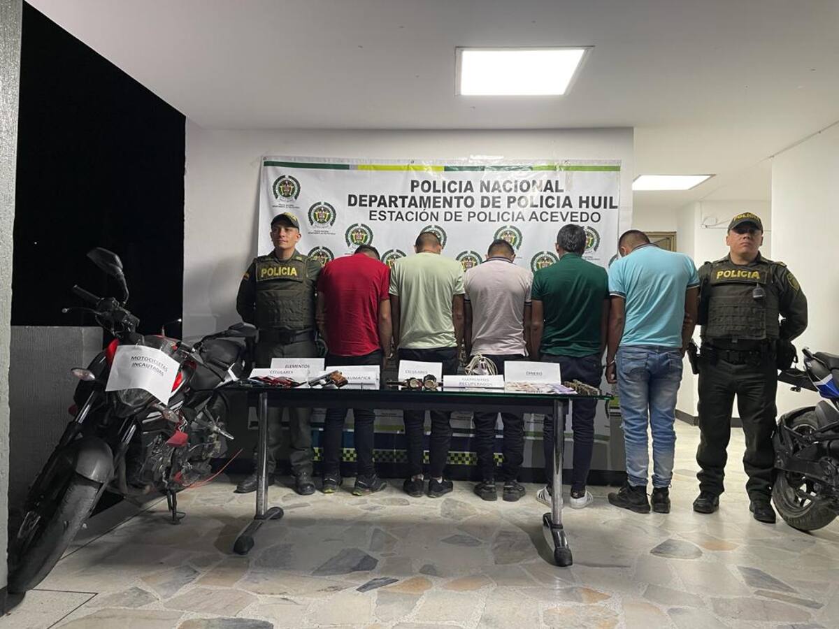 Atracadores fueron capturados en Acevedo, Huila