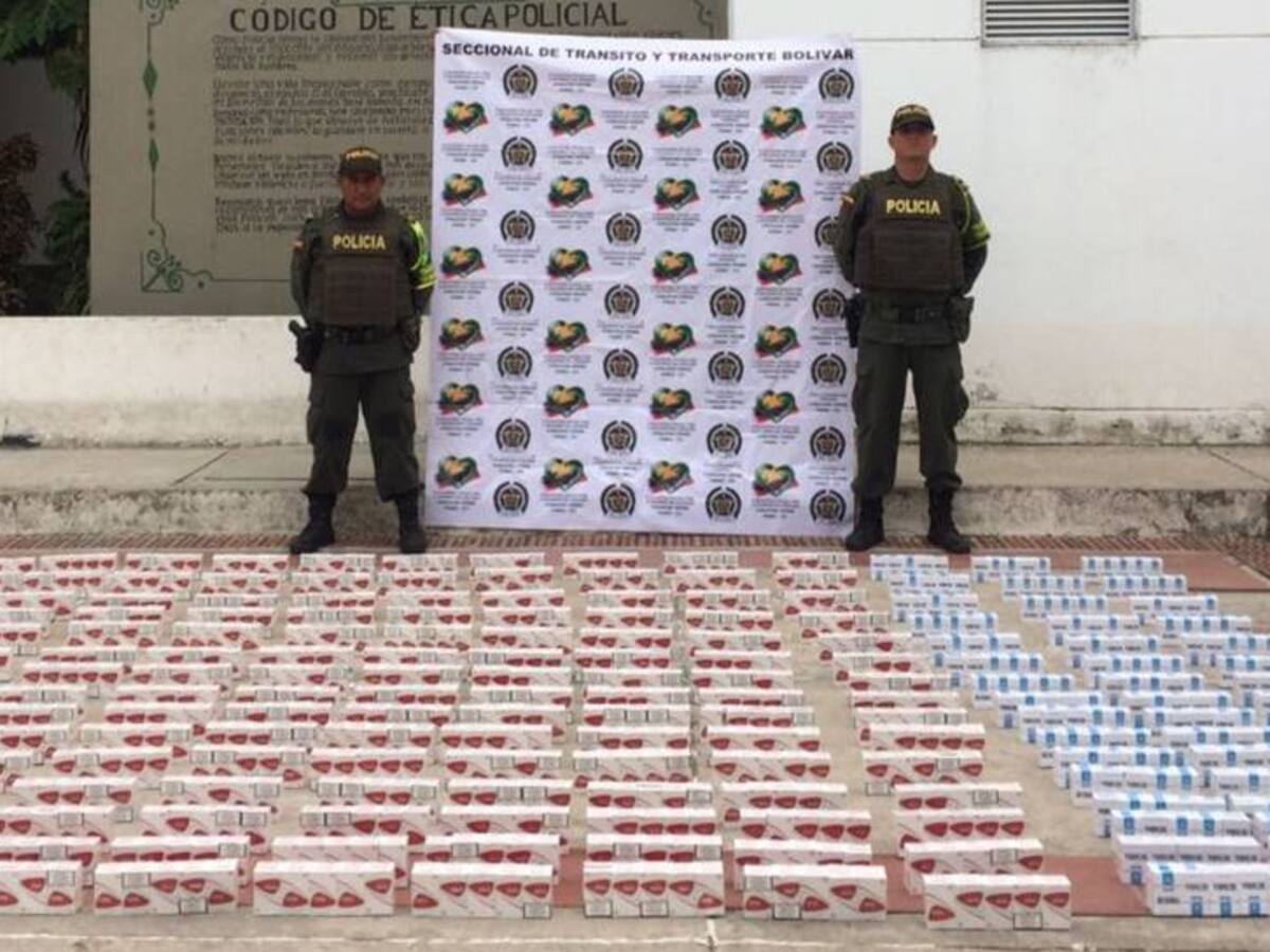Cae cargamento de cigarrillos de contrabando en la vía Bogotá-Tunja