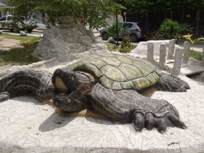 Villa Rosita, el barrio que utiliza escombros para esculturas en Cartagena