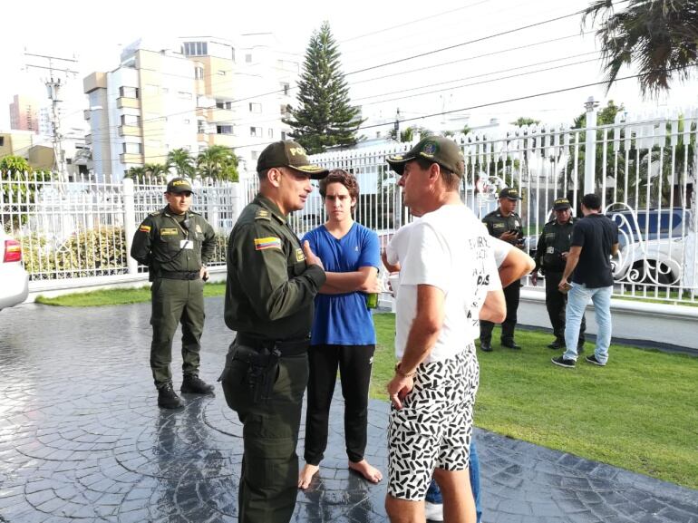 "Fito" Acosta tras ser liberado.