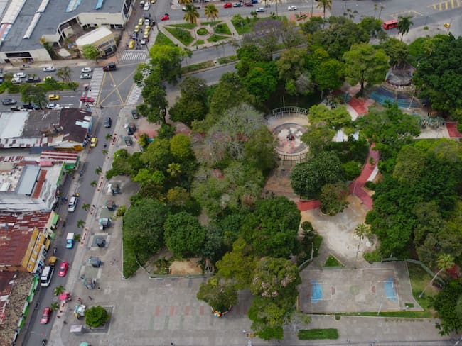 Panorámica del parque Andrés López de Galarza en Ibagué
