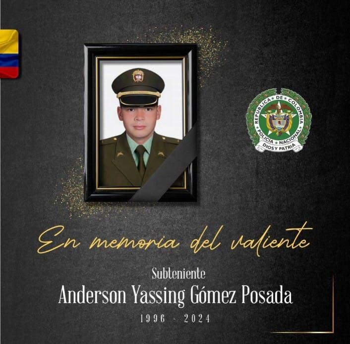 Subteniente Anderson Posada, asesinado en San Calixto, Norte de Santander / Foto: Policía Nacional