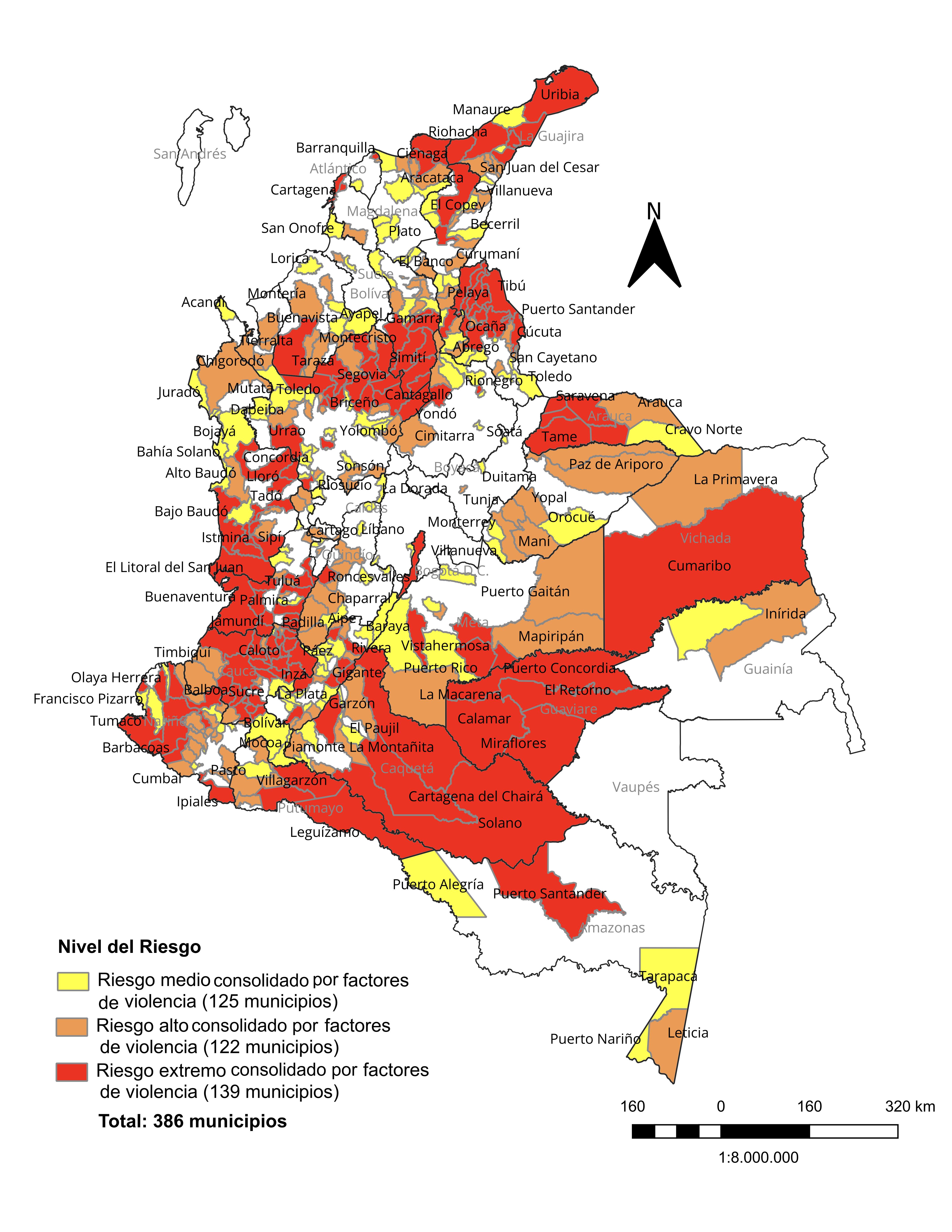 Mapa de riesgo electoral de la MOE