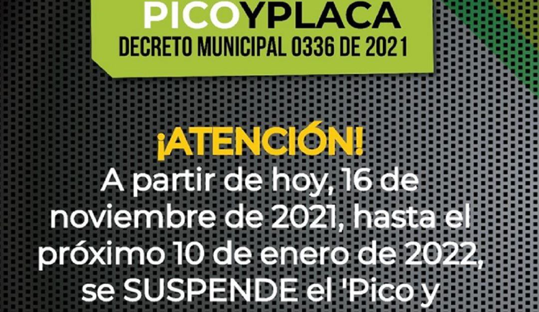 Suspenden la medida del pico y placa para taxis en Cúcuta