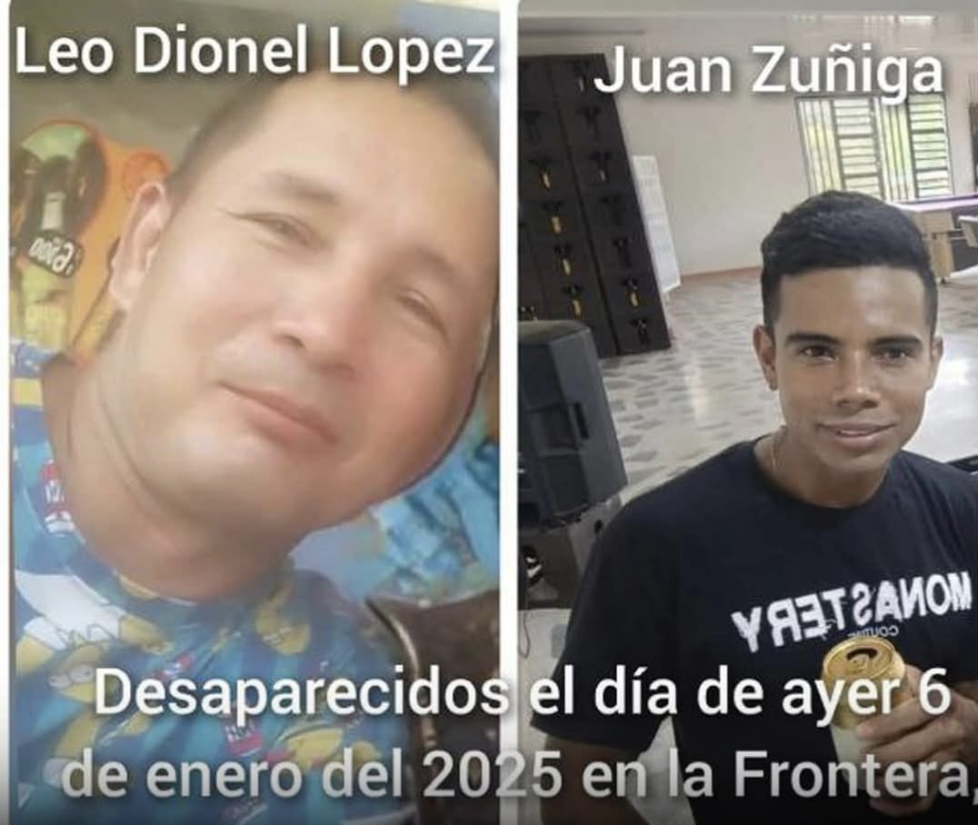 Desaparecidos en zona de frontera / Foto: Redes sociales
