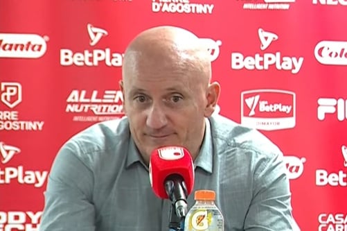 Pablo Repetto, técnico de Santa Fe / Captura de pantalla rueda de prensa