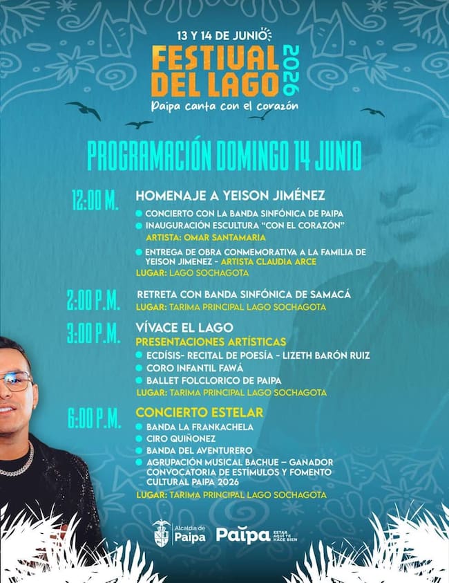 Programación Festival del Lago 2026.