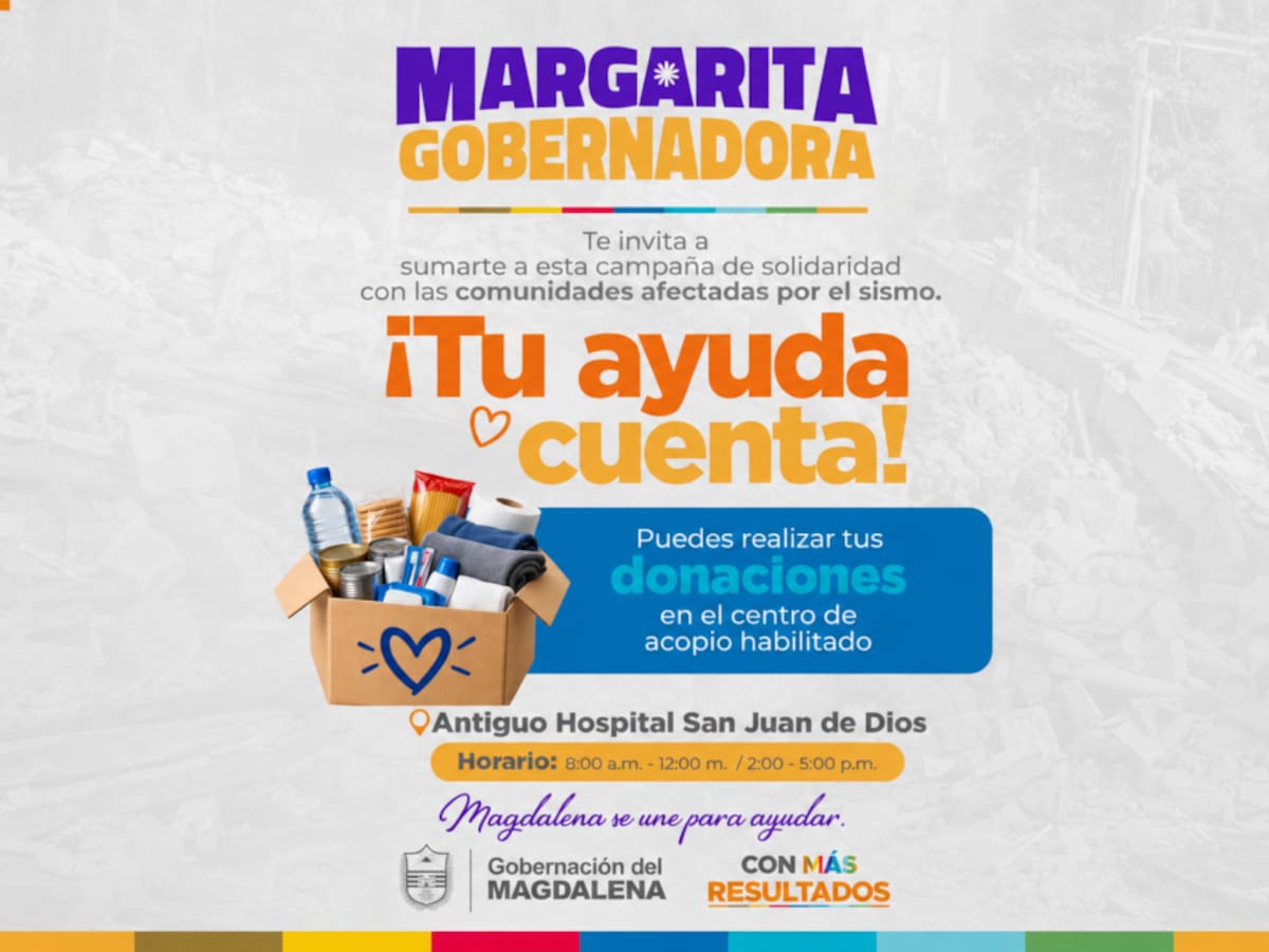 El Magdalena activó campaña para los damnificados del terremoto en Colombia