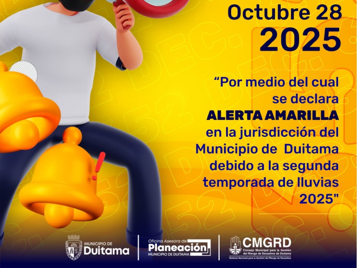 Duitama declara Alerta Amarilla por intensas lluvias