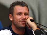 COLLECCHIO, ITALY - JULY 25: Antonio Cassano of FC Parma speaks to the media during a press conference at the club's training ground on July 25, 2014 in Collecchio, Italy. (Photo by Marco Luzzani/Getty Images)